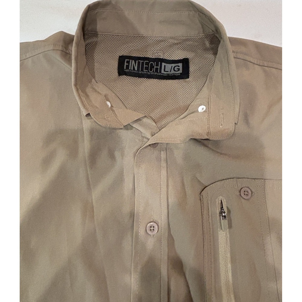 Fintech Deep Sea Woven Performance Short Sleeve Fishing Shirt Large - Picture 7 of 11
